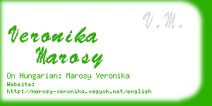 veronika marosy business card